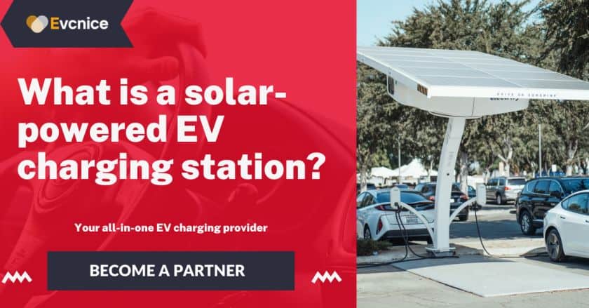 What is a solar-powered EV charging station