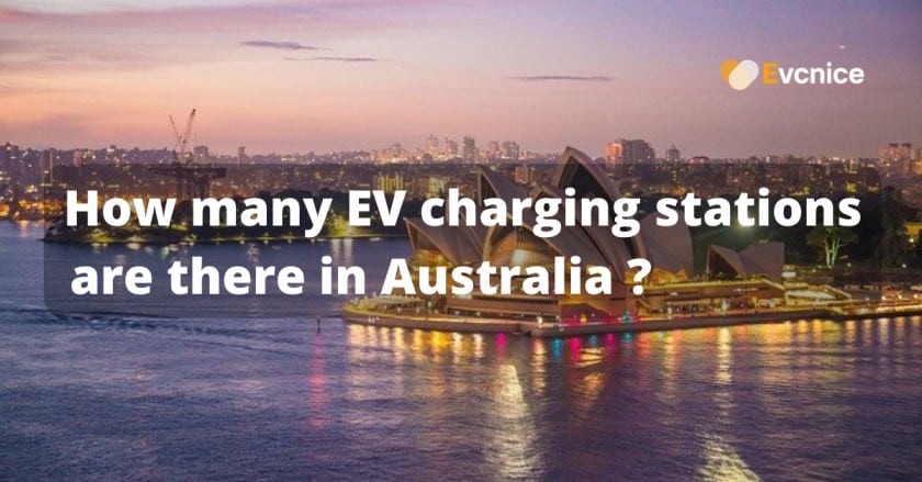 How many EV charging stations are there in Australia in 2021