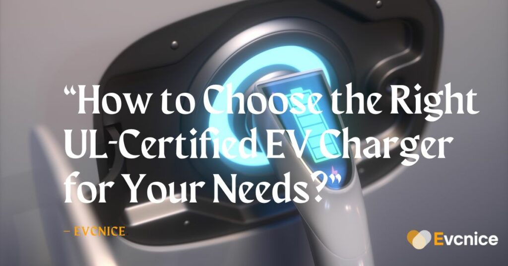 How to Choose the Right UL-Certified EV Charger for Your Needs